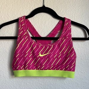 SOLD — Nike Pro Classic Bash Pink and Yellow Racerback Sports Bra